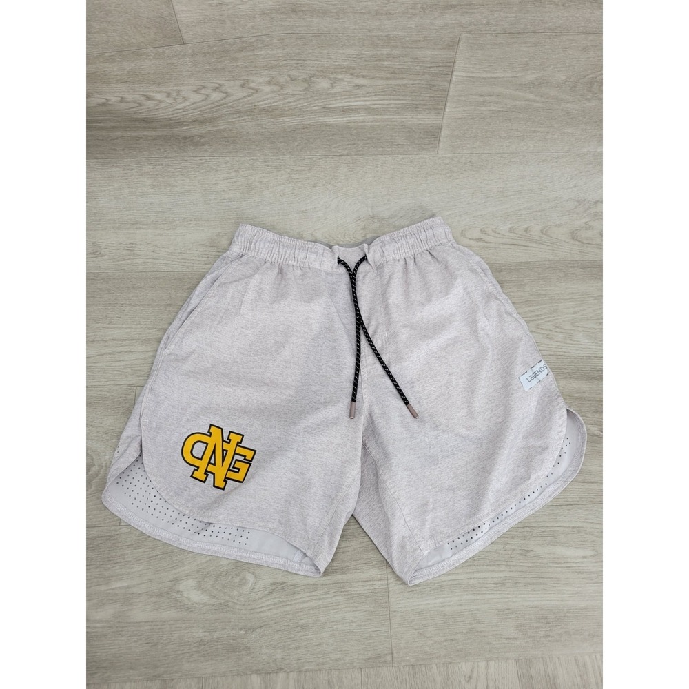 Legends Luka Shorts Men's Small‎ Gray Lined Stretch Athletic Gym 7" Logo